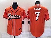 Denver Broncos 7 John Elway Orange Men's Stitched Cool Base Nike Baseball Jersey,baseball caps,new era cap wholesale,wholesale hats